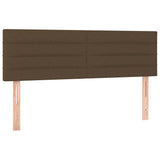 Vidaxl hoofdborden 2 st 72x5x78 88 cm stof donkerbruin