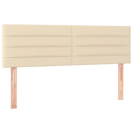 Vidaxl hoofdborden 144x5x78 88 cm stof crèmekleurig