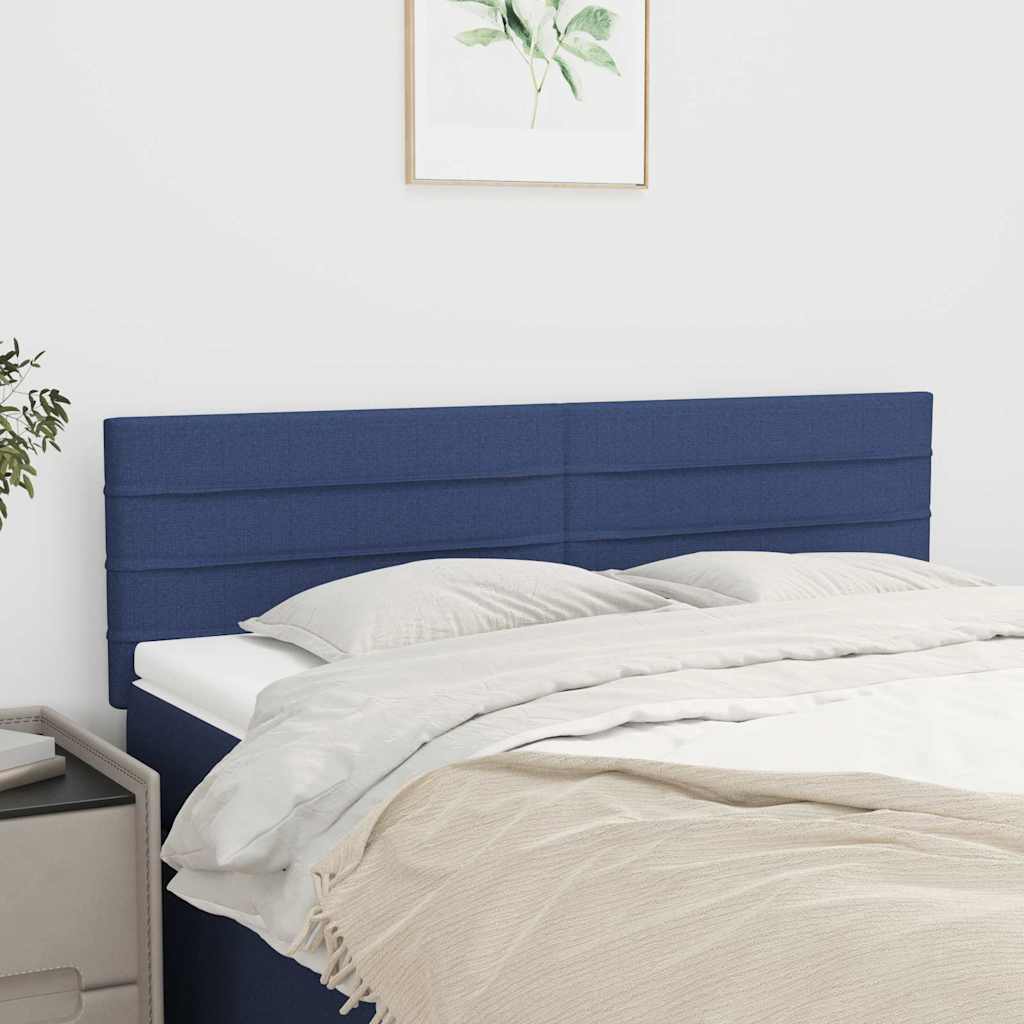 Vidaxl hoofdborden 2 st 72x5x78 88 cm stof blauw