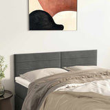 Vidaxl hoofdborden 2 st 72x5x78 88 cm fluweel donkergrijs