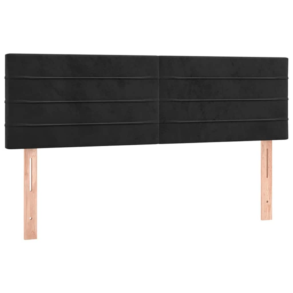 Vidaxl hoofdborden 2 st 72x5x78 88 cm fluweel zwart