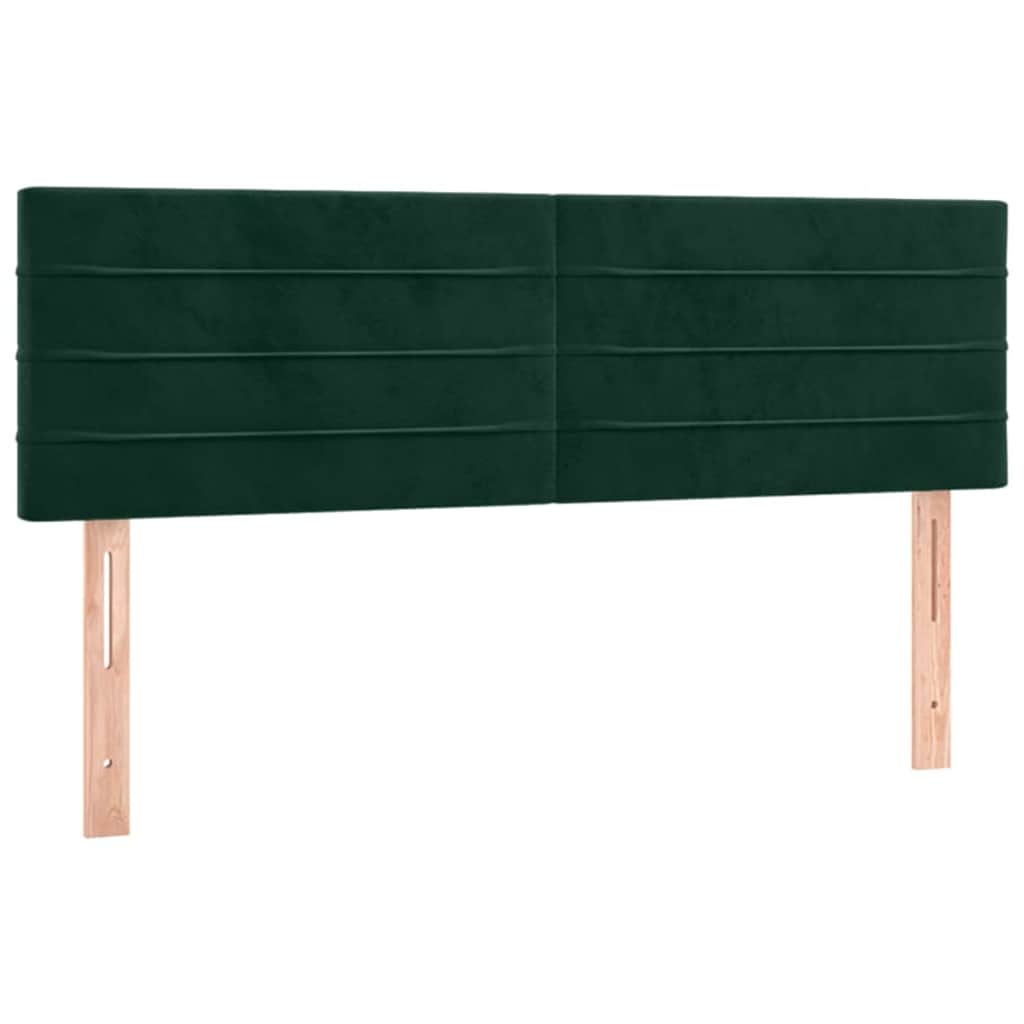 Vidaxl hoofdborden 2 st 72x5x78 88 cm fluweel donkergroen