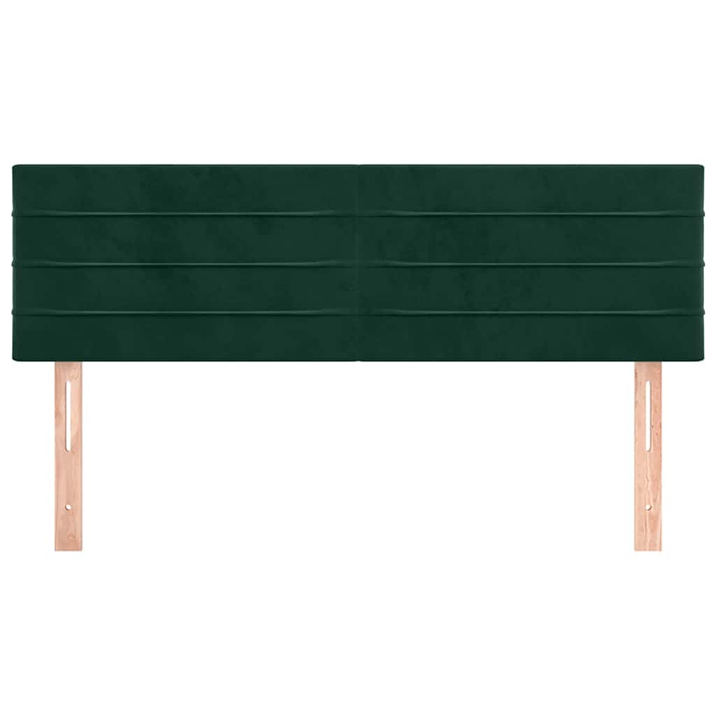 Vidaxl hoofdborden 2 st 72x5x78 88 cm fluweel donkergroen