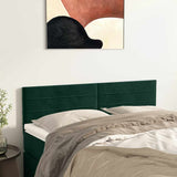 Vidaxl hoofdborden 2 st 72x5x78 88 cm fluweel donkergroen