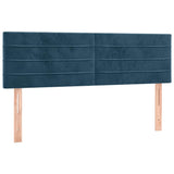 Vidaxl hoofdborden 2 st 72x5x78 88 cm fluweel donkerblauw
