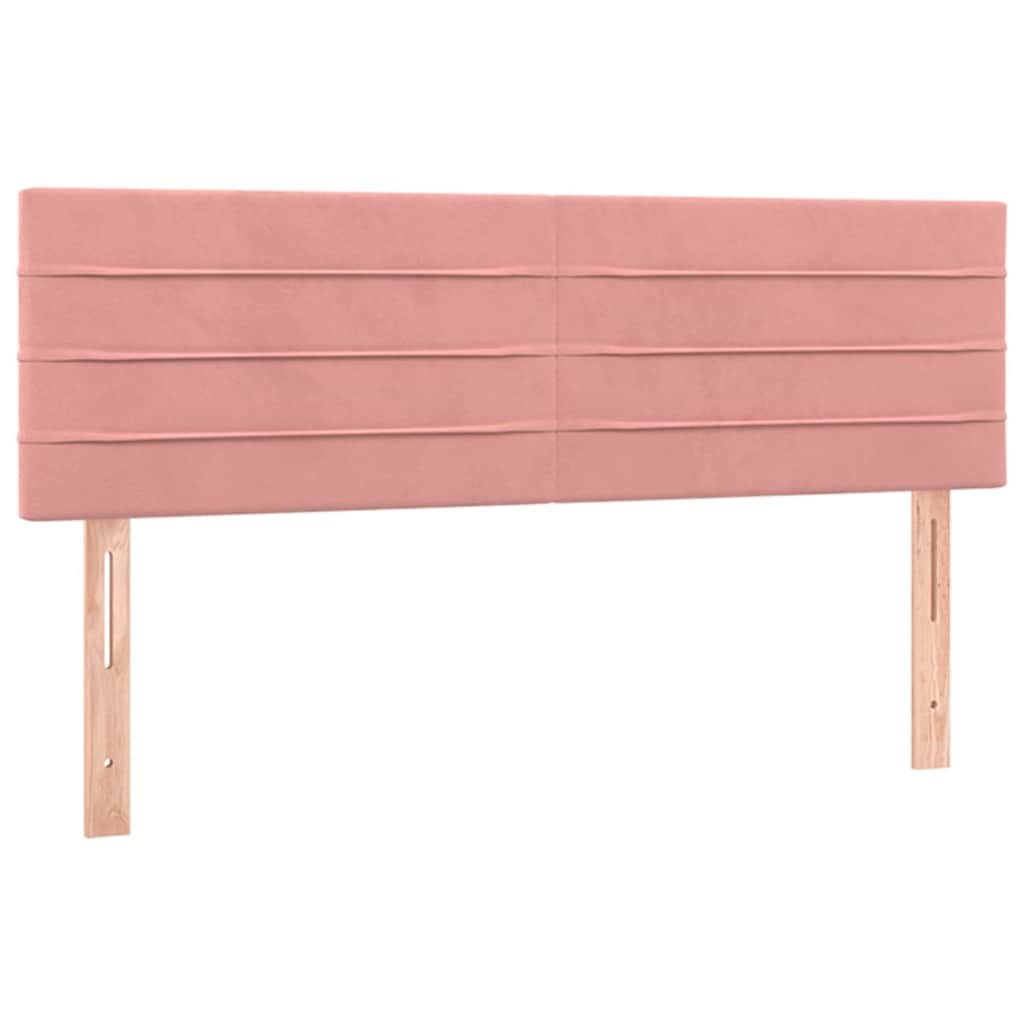 Vidaxl hoofdborden 2 st 72x5x78 88 cm fluweel roze