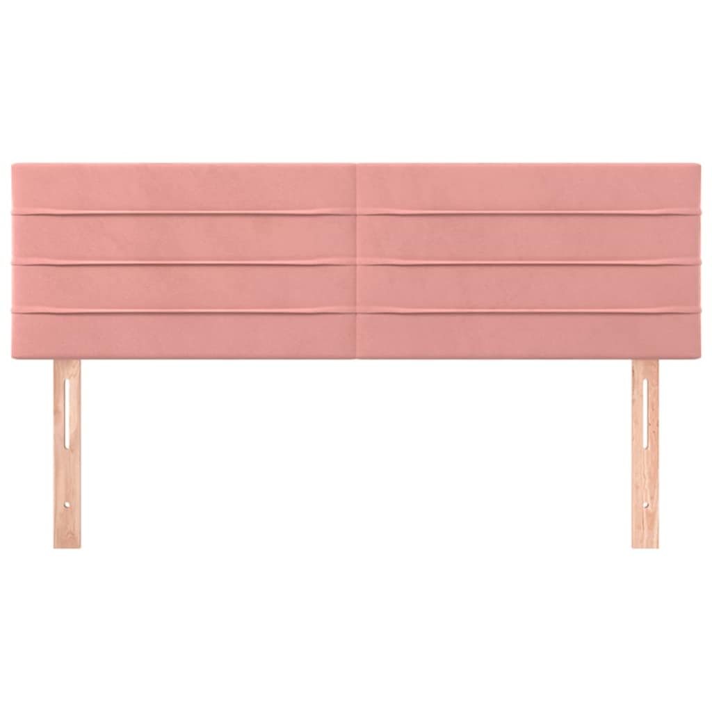 Vidaxl hoofdborden 2 st 72x5x78 88 cm fluweel roze