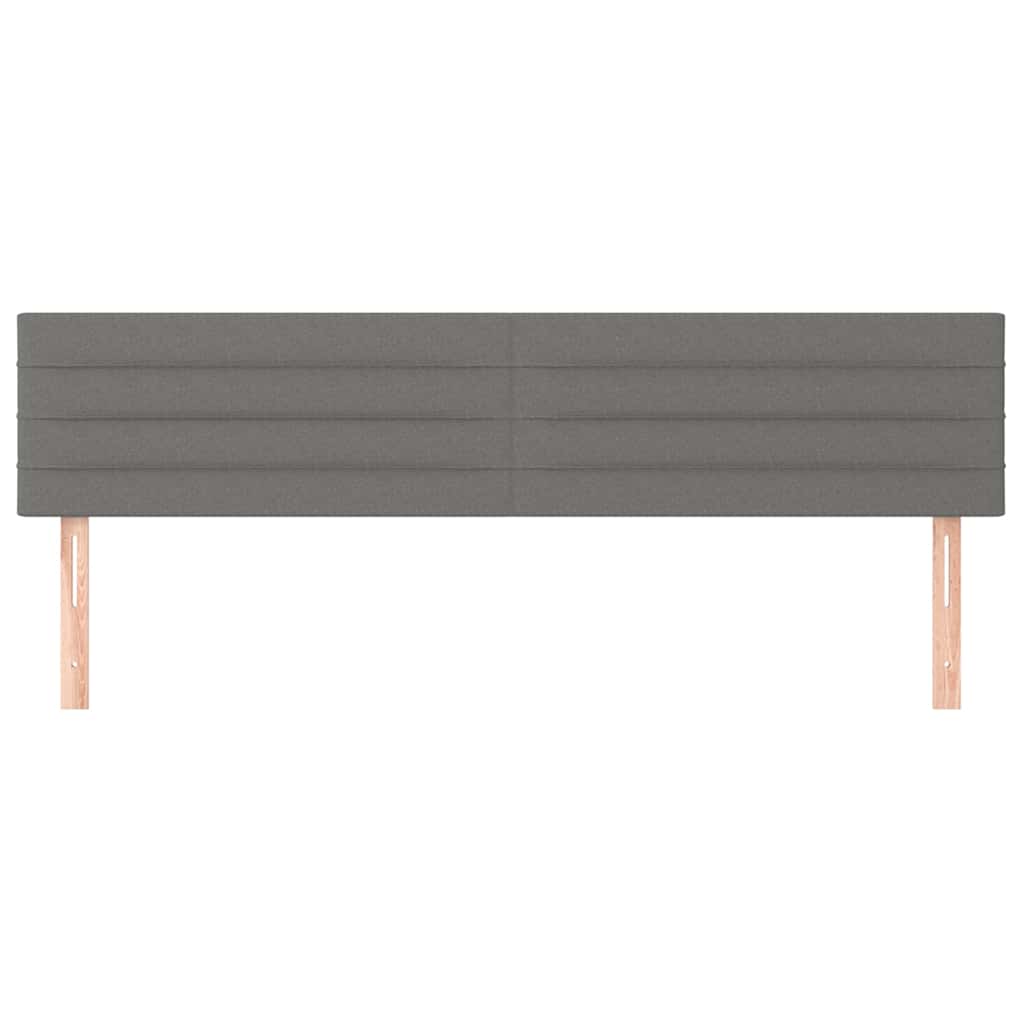 Vidaxl hoofdborden 2 st 80x5x78 88 cm stof donkergrijs