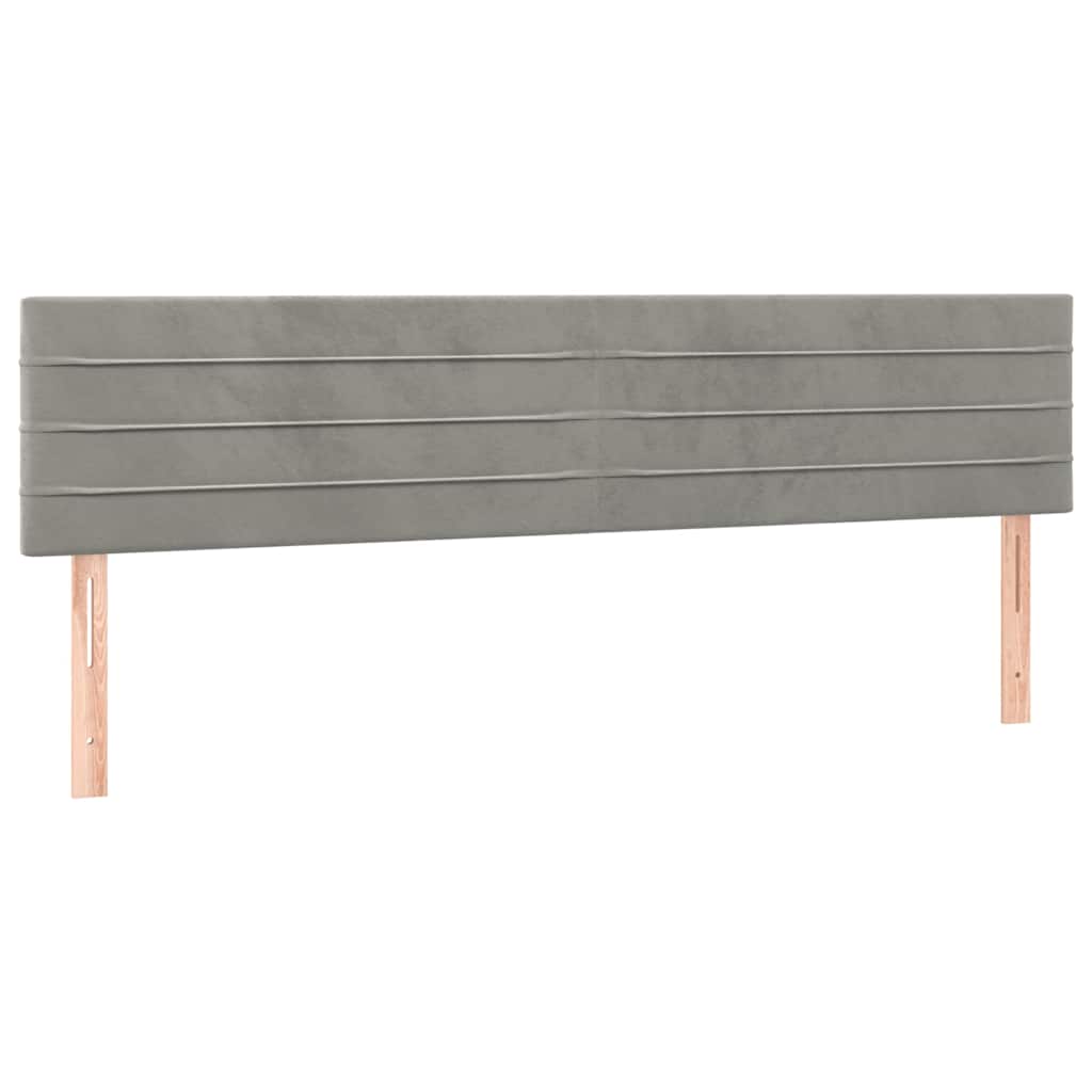 Vidaxl hoofdborden 2 st 80x5x78 88 cm fluweel lichtgrijs