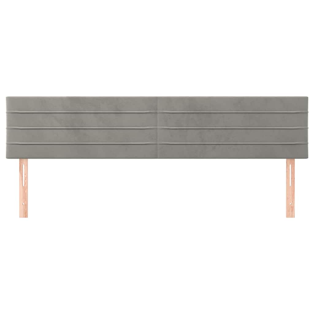 Vidaxl hoofdborden 2 st 80x5x78 88 cm fluweel lichtgrijs