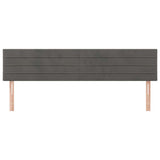 Vidaxl hoofdborden 2 st 80x5x78 88 cm fluweel donkergrijs