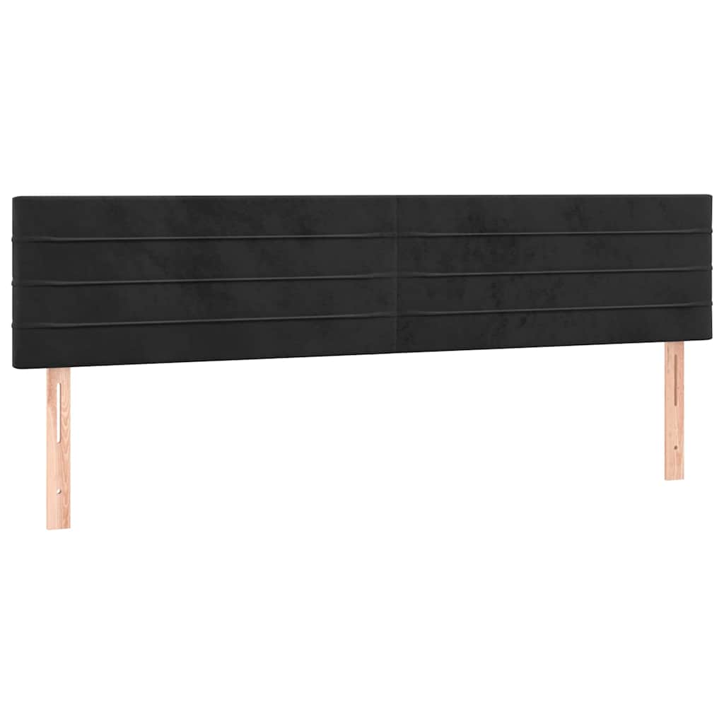 Vidaxl hoofdborden 2 st 80x5x78 88 cm fluweel zwart