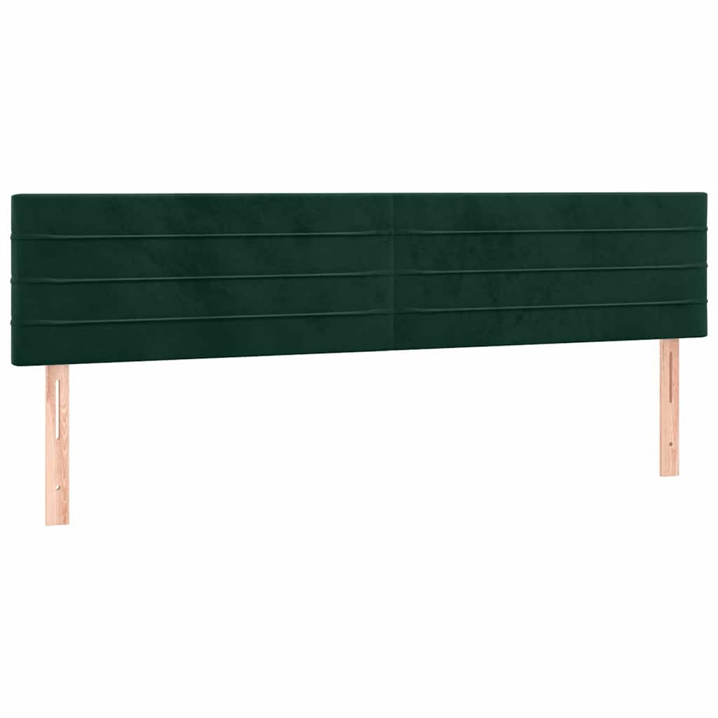 Vidaxl hoofdborden 2 st 80x5x78 88 cm fluweel donkergroen