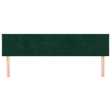 Vidaxl hoofdborden 2 st 80x5x78 88 cm fluweel donkergroen