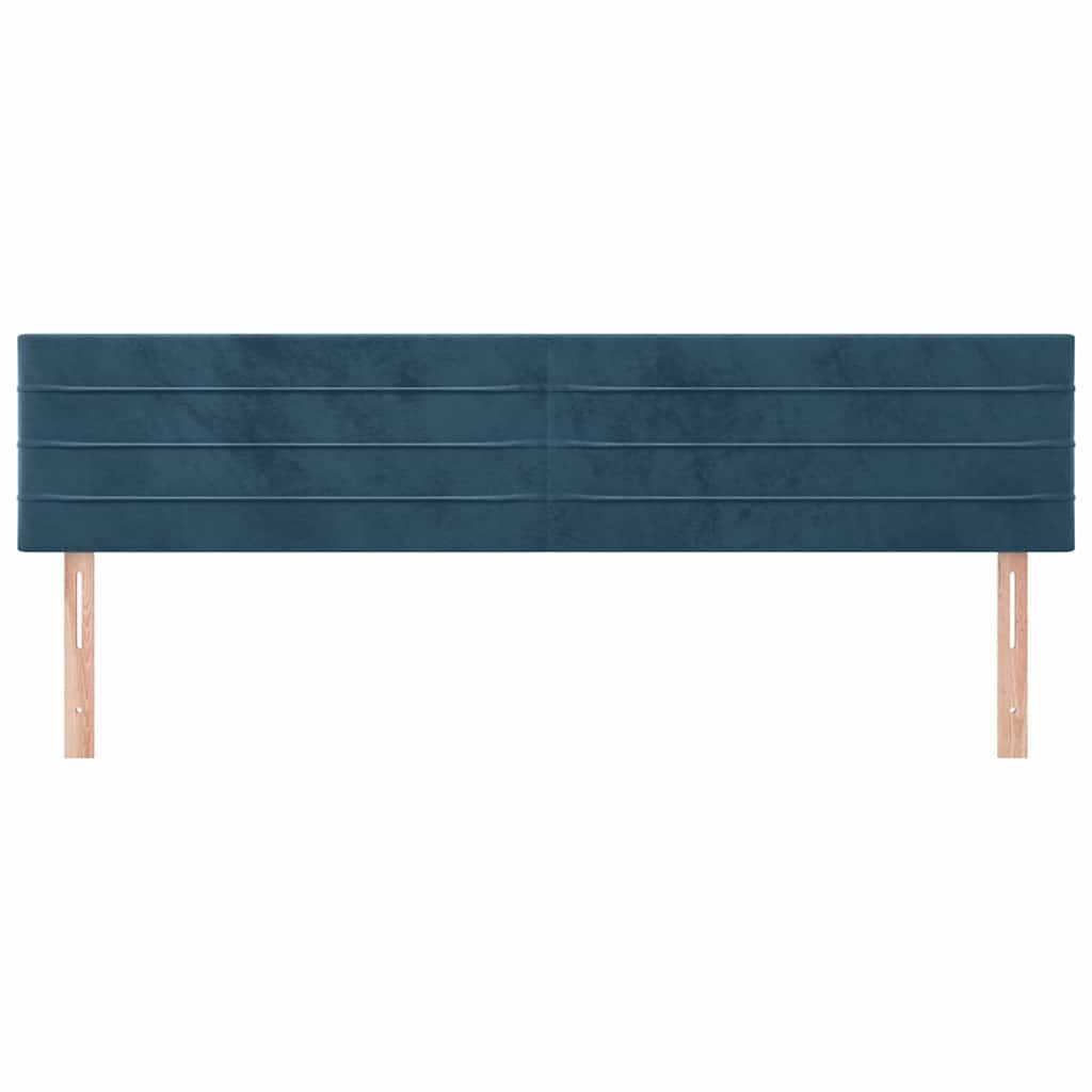 Vidaxl hoofdborden 2 st 80x5x78 88 cm fluweel donkerblauw