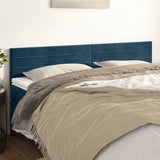 Vidaxl hoofdborden 2 st 80x5x78 88 cm fluweel donkerblauw