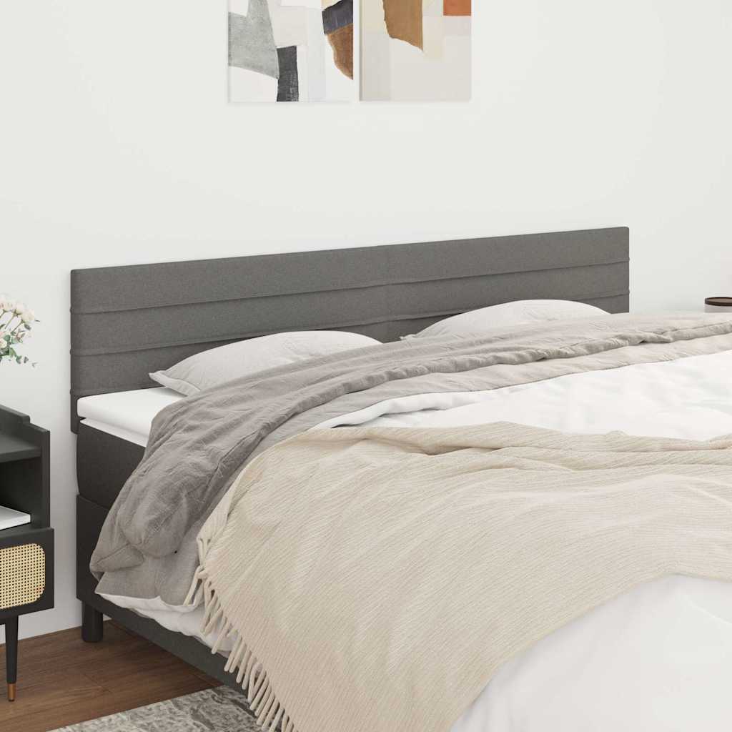 Vidaxl hoofdborden 2 st 90x5x78 88 cm stof donkergrijs
