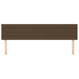 Vidaxl hoofdborden 2 st 90x5x78 88 cm stof donkerbruin