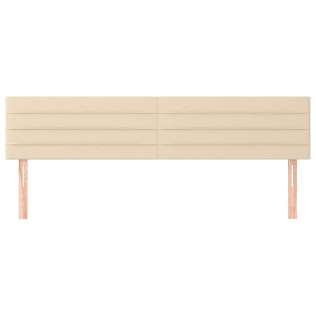 Vidaxl hoofdborden 180x5x78 88 cm stof crèmekleurig