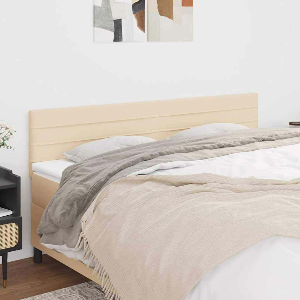 Vidaxl hoofdborden 2 st 90x5x78 88 cm stof crèmekleurig