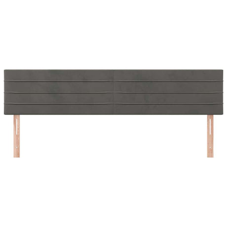 Vidaxl hoofdborden 180x5x78 88 cm fluweel donkergrijs