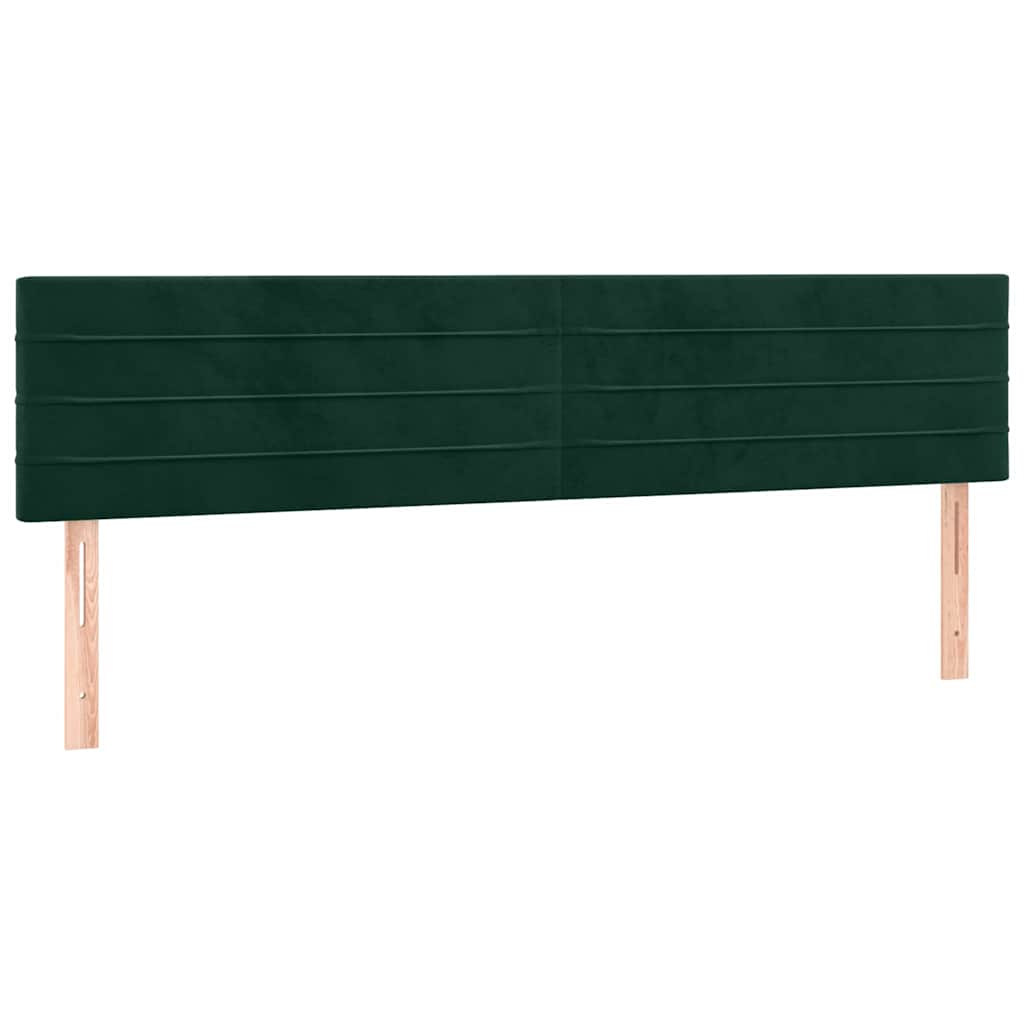 Vidaxl hoofdborden 2 st 90x5x78 88 cm fluweel donkergroen
