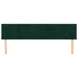 Vidaxl hoofdborden 2 st 90x5x78 88 cm fluweel donkergroen