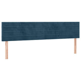 Vidaxl hoofdborden 2 st 90x5x78 88 cm fluweel donkerblauw