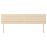 Vidaxl hoofdborden 2 st 100x5x78 88 cm stof crèmekleurig