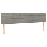 Vidaxl hoofdborden 2 st 100 x 5 x 78 88 cm fluweel lichtgrijs