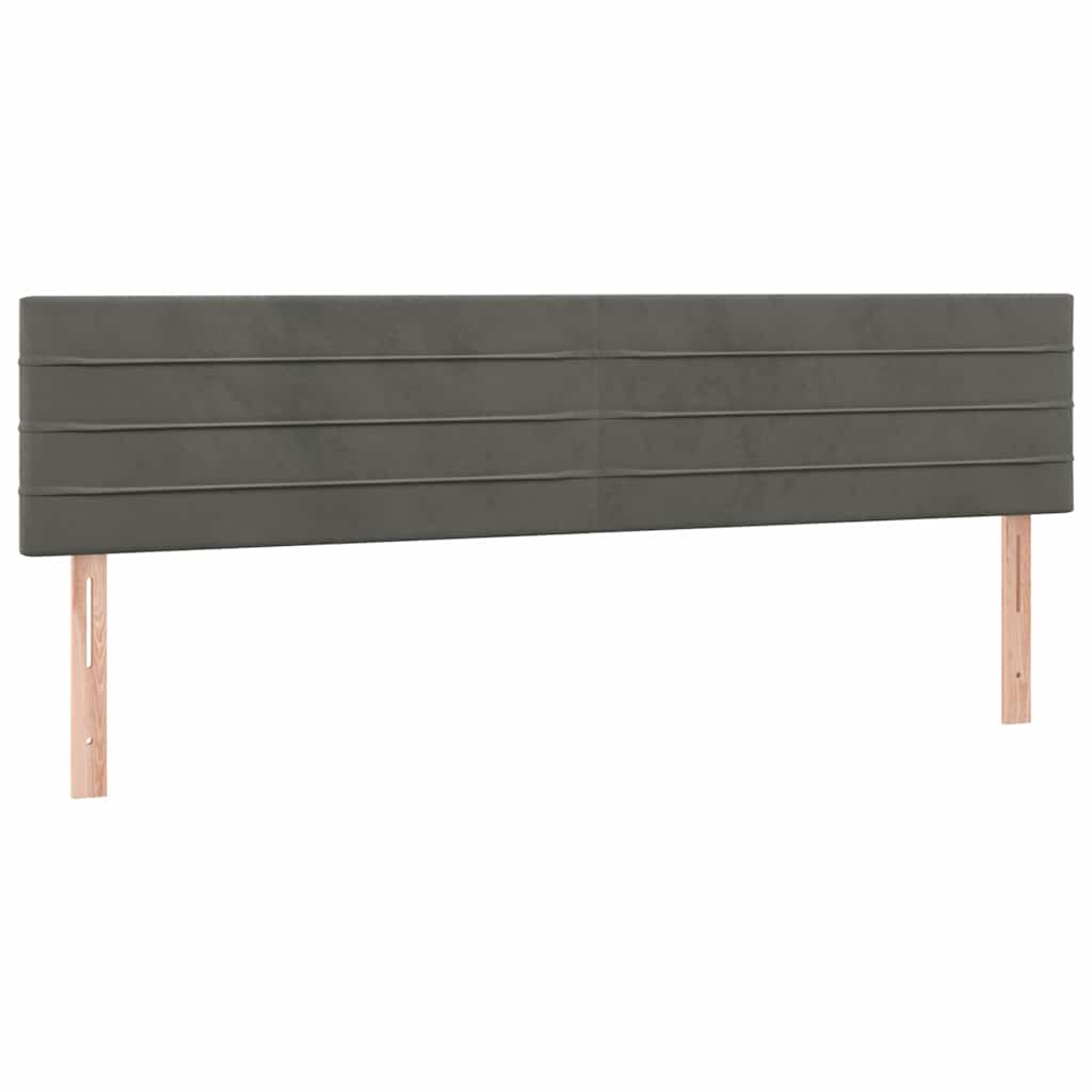 Vidaxl hoofdborden 2 st 100x5x78 88 cm fluweel donkergrijs