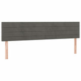 Vidaxl hoofdborden 2 st 100x5x78 88 cm fluweel donkergrijs