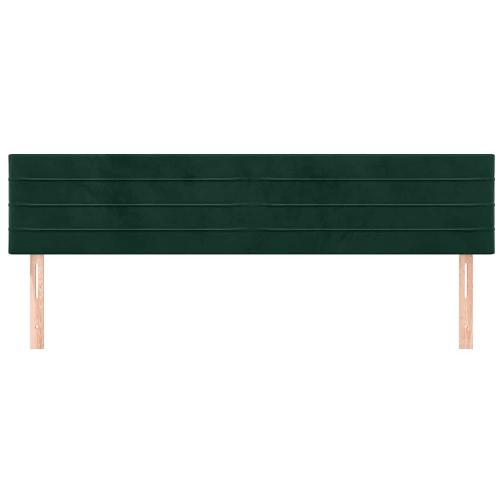 Vidaxl hoofdborden 2 st 100x5x78 88 cm fluweel donkergroen