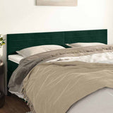 Vidaxl hoofdborden 2 st 100x5x78 88 cm fluweel donkergroen