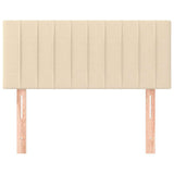 Vidaxl hoofdbord 80x5x78 88 cm stof crèmekleurig