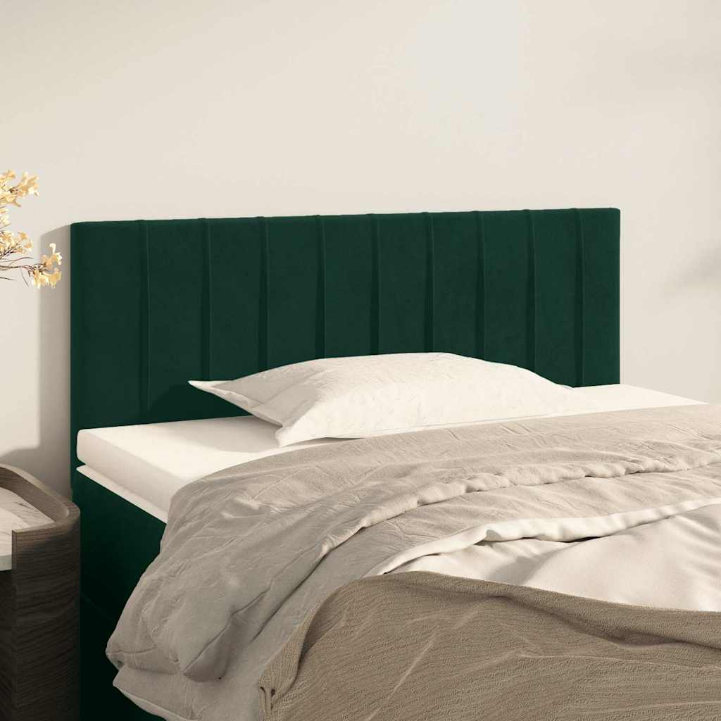 Vidaxl hoofdbord 100x5x78 88 cm fluweel donkergroen