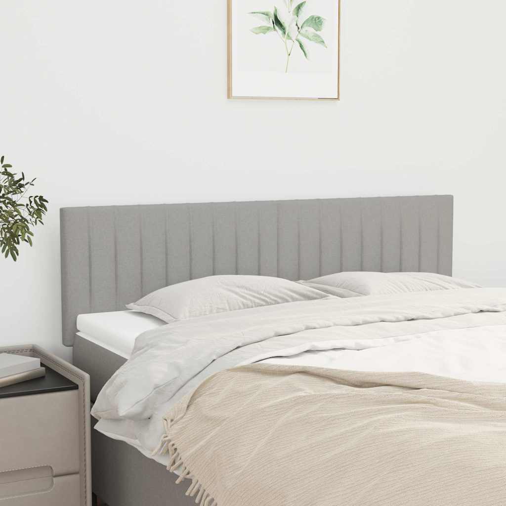 Vidaxl hoofdborden 2 st 72x5x78 88 cm stof lichtgrijs