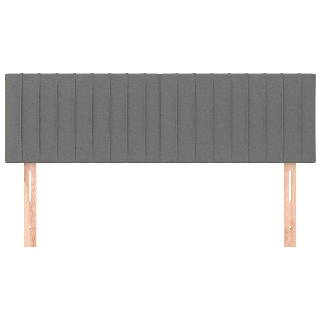 Vidaxl hoofdborden 2 st 72x5x78 88 cm stof donkergrijs