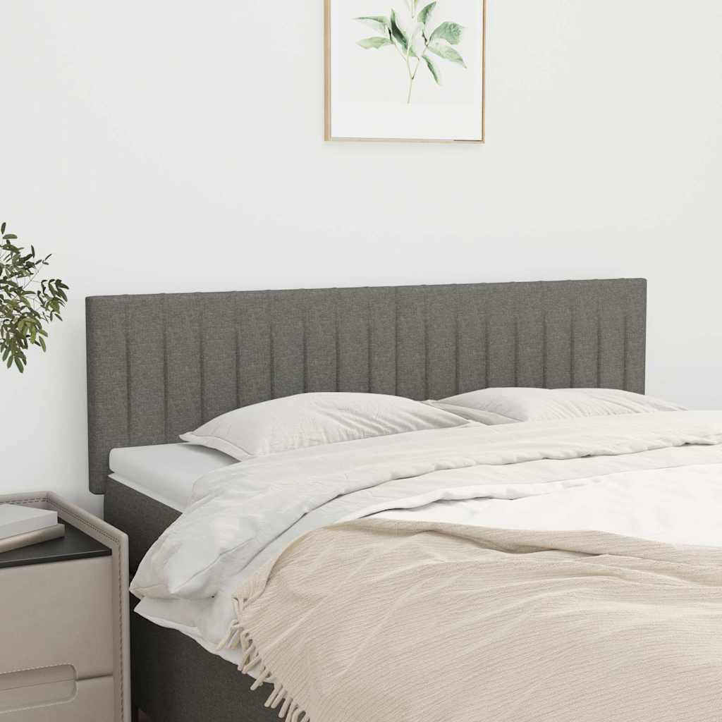 Vidaxl hoofdborden 2 st 72x5x78 88 cm stof donkergrijs