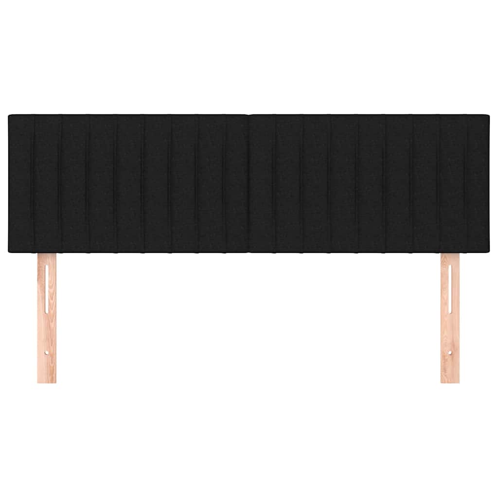 Vidaxl hoofdborden 2 st 72x5x78 88 cm stof zwart