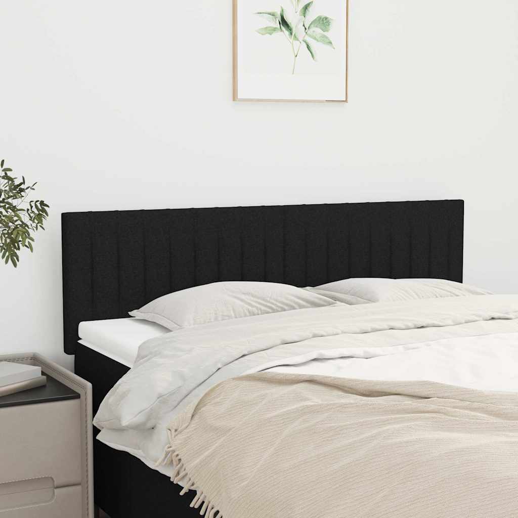 Vidaxl hoofdborden 2 st 72x5x78 88 cm stof zwart
