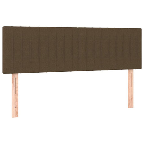 Vidaxl hoofdborden 144x5x78 88 cm stof donkerbruin