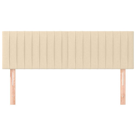 Vidaxl hoofdborden 144x5x78 88 cm stof crèmekleurig