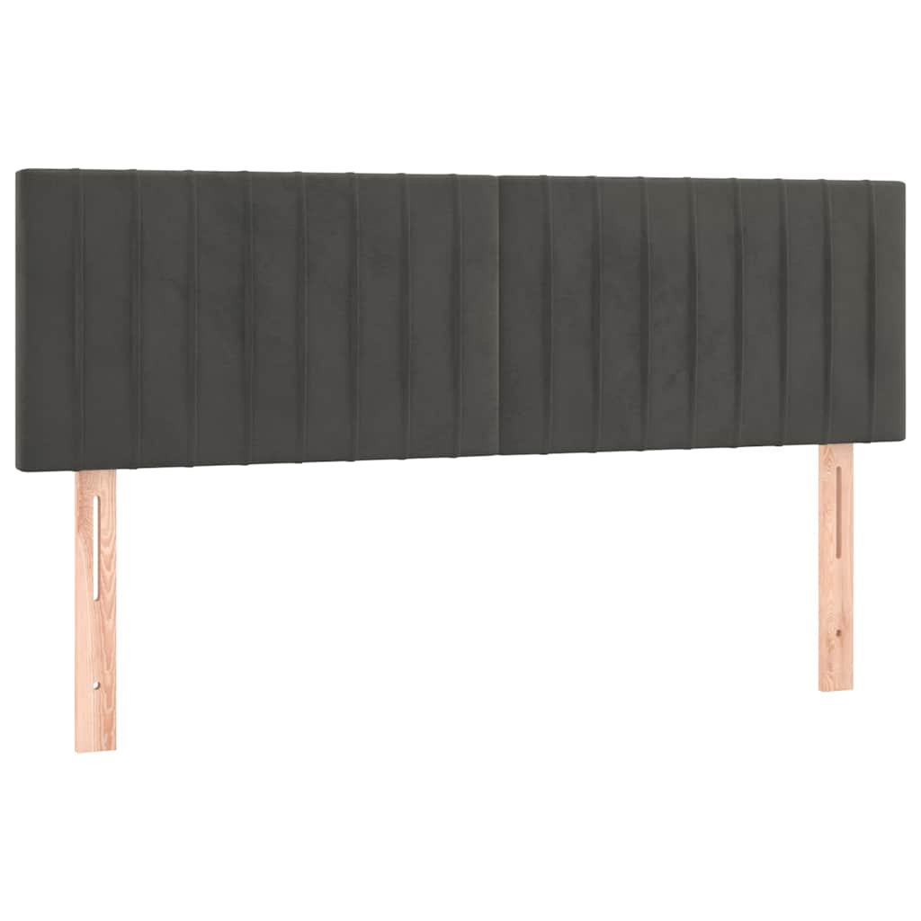Vidaxl hoofdborden 2 st 72x5x78 88 cm fluweel donkergrijs