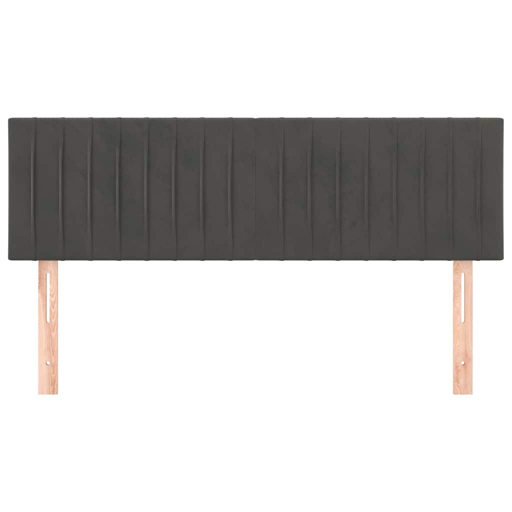Vidaxl hoofdborden 2 st 72x5x78 88 cm fluweel donkergrijs