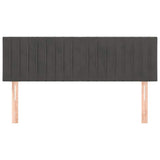 Vidaxl hoofdborden 2 st 72x5x78 88 cm fluweel donkergrijs