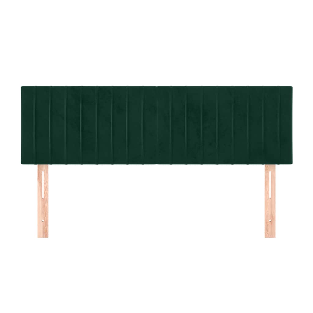 Vidaxl hoofdborden 2 st 72x5x78 88 cm fluweel donkergroen