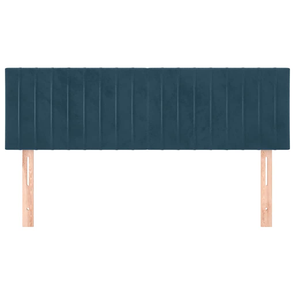 Vidaxl hoofdborden 2 st 72x5x78 88 cm fluweel donkerblauw