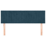 Vidaxl hoofdborden 2 st 72x5x78 88 cm fluweel donkerblauw