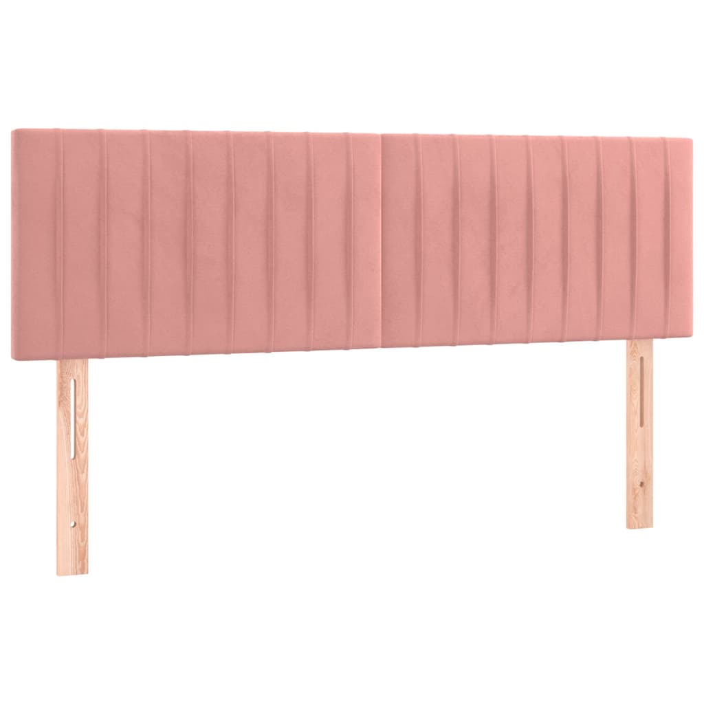 Vidaxl hoofdborden 2 st 72x5x78 88 cm fluweel roze